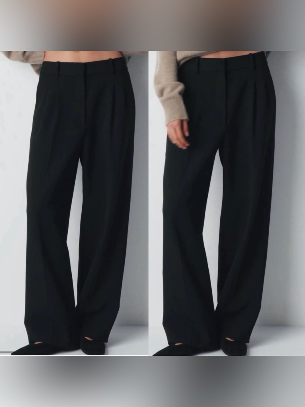 Aritzia- The Effortless Pant (Re)ssential Black Size 14 Trousers Wide Leg